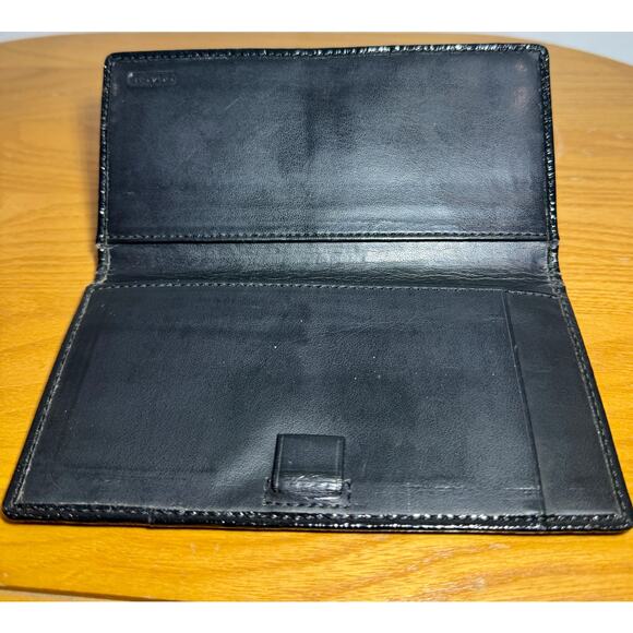 Coach Signature Checkbook Wallet Black Canvas & Leather – Medium - Picture 3 of 3
